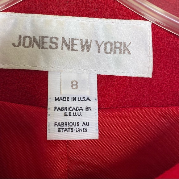 Jones New York || 100% Wool Fully Lined Red Blazer ONLY; Size 8 - Picture 4 of 10